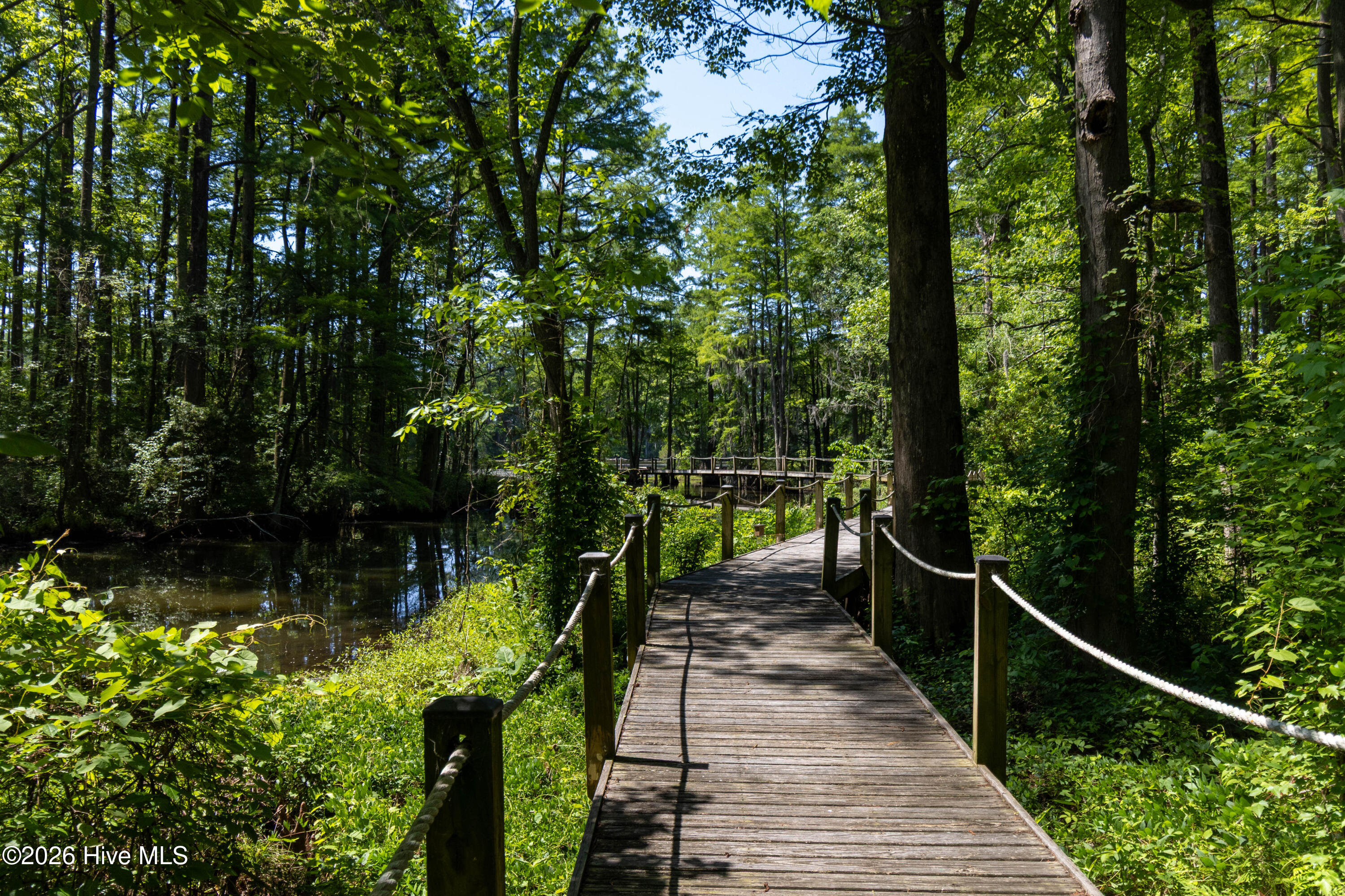 Walkway leading to boat dock