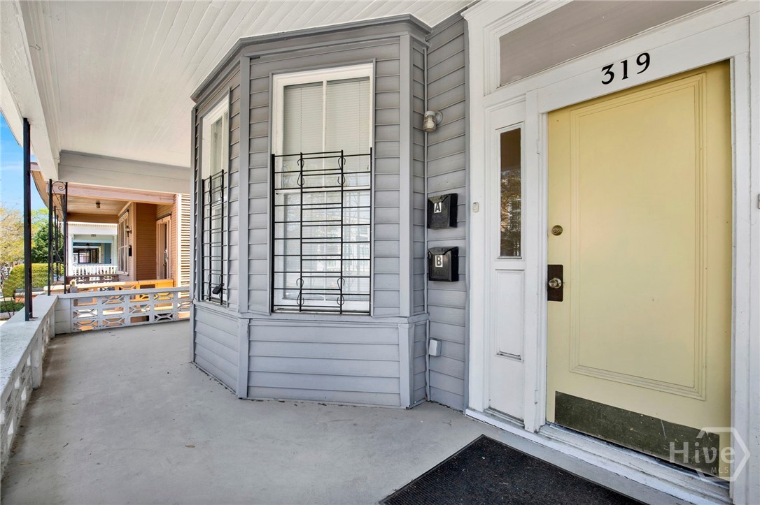 Main door to building