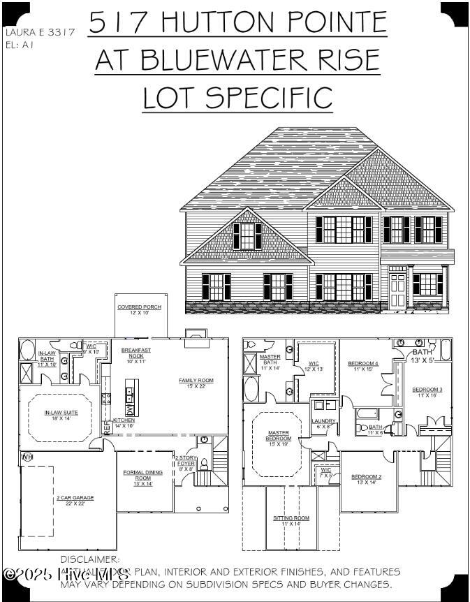 Lot 517 Elevation and Floor Plan