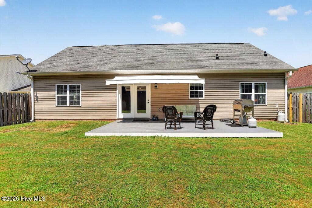 Deck with Awning extended