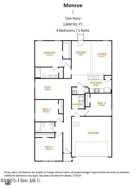 Monroe - Floor Plan