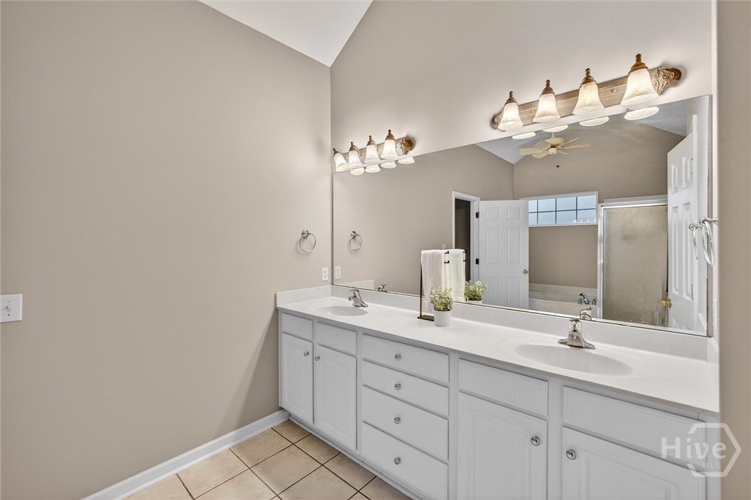 Primary bath with double vanities