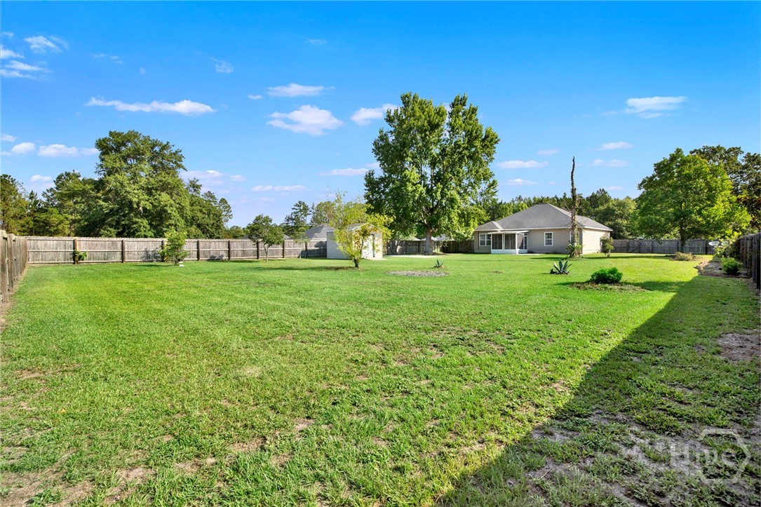 Large backyard