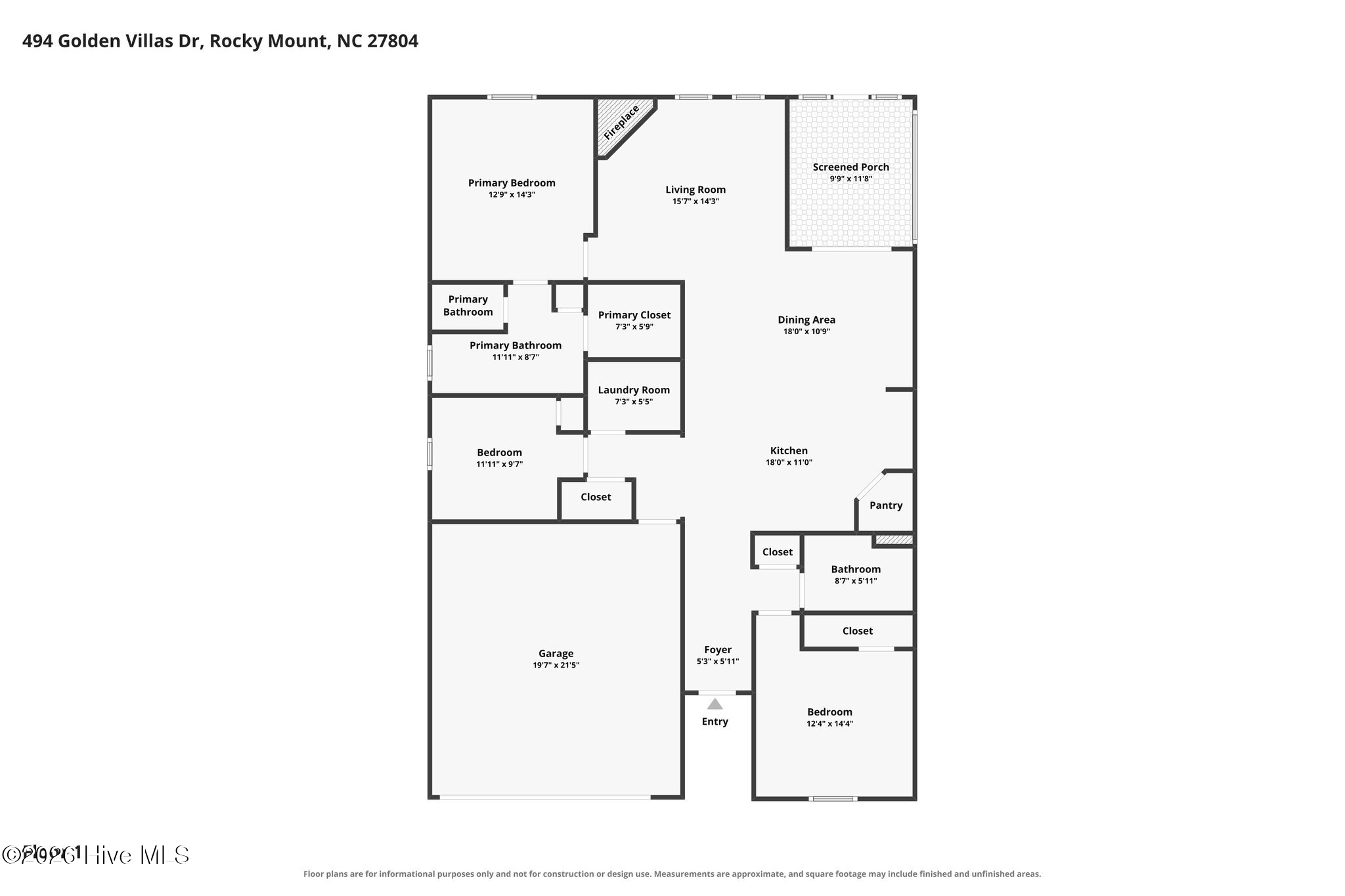 Exterior photo of 494 Golden Villas Drive, Rocky Mount, NC 27804. MLS: 100595479