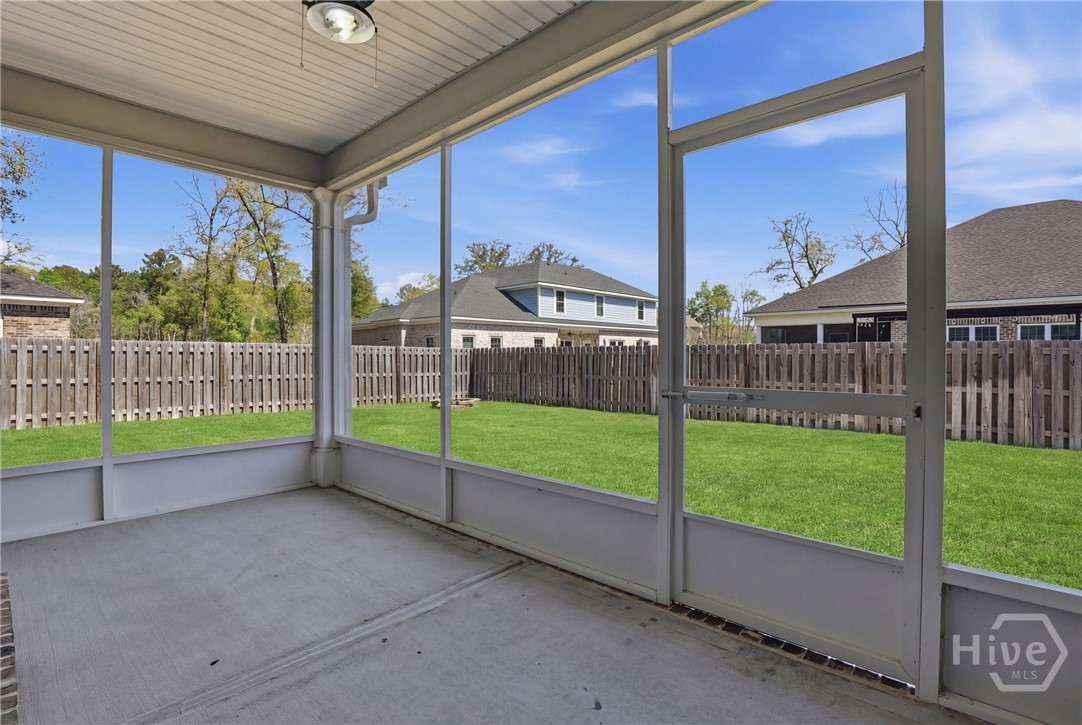 Screened in Back Porch and Privacy Fence (grass enhanced)