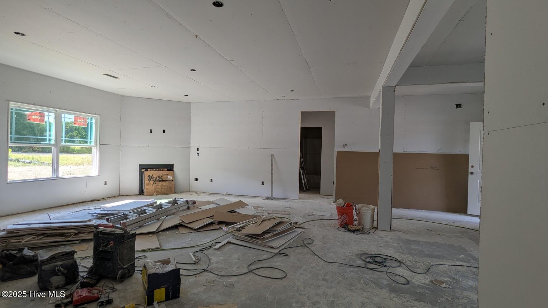 family room-drywall