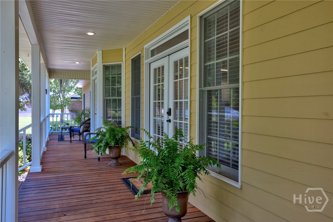 Partial back porch