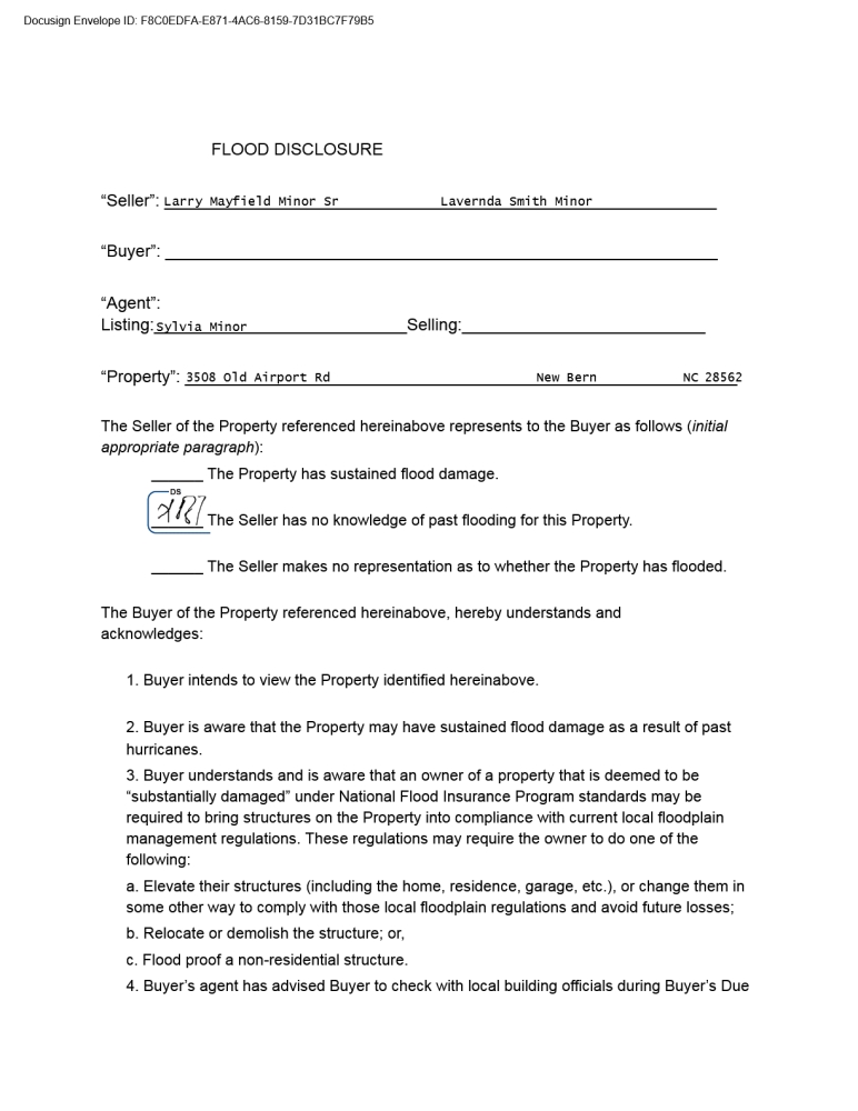 Flood Property Disclosure