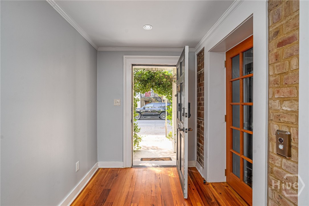 Garden level entrance with elevator