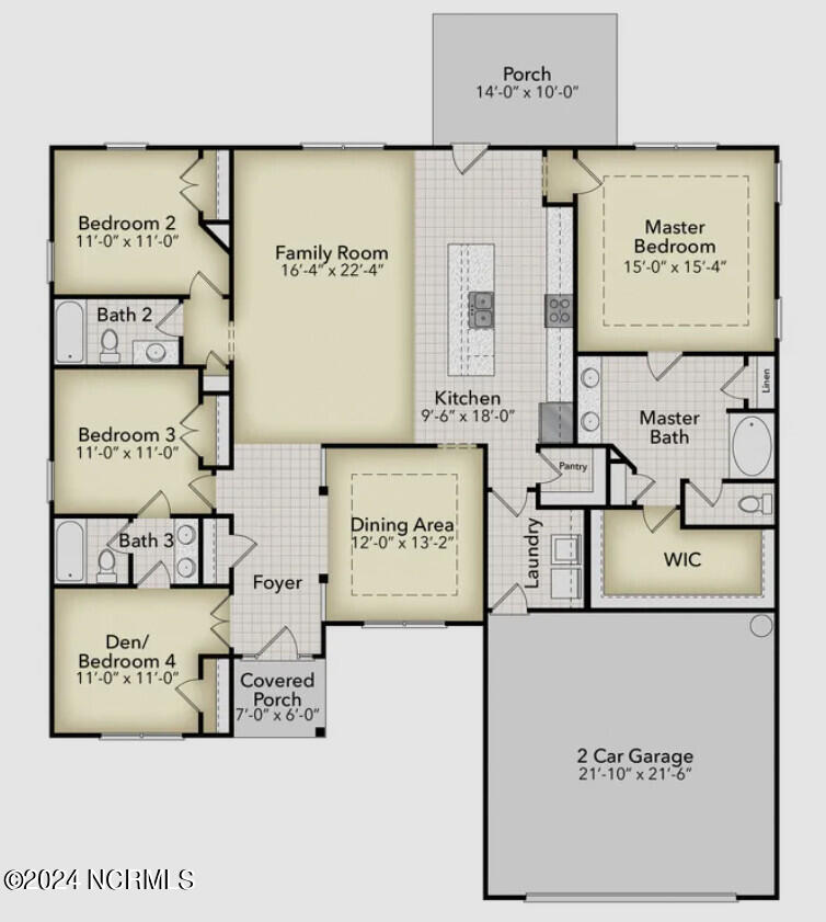 256 Nellie Lane, Swansboro, NC 28584 – photo 2: Floorplan2140