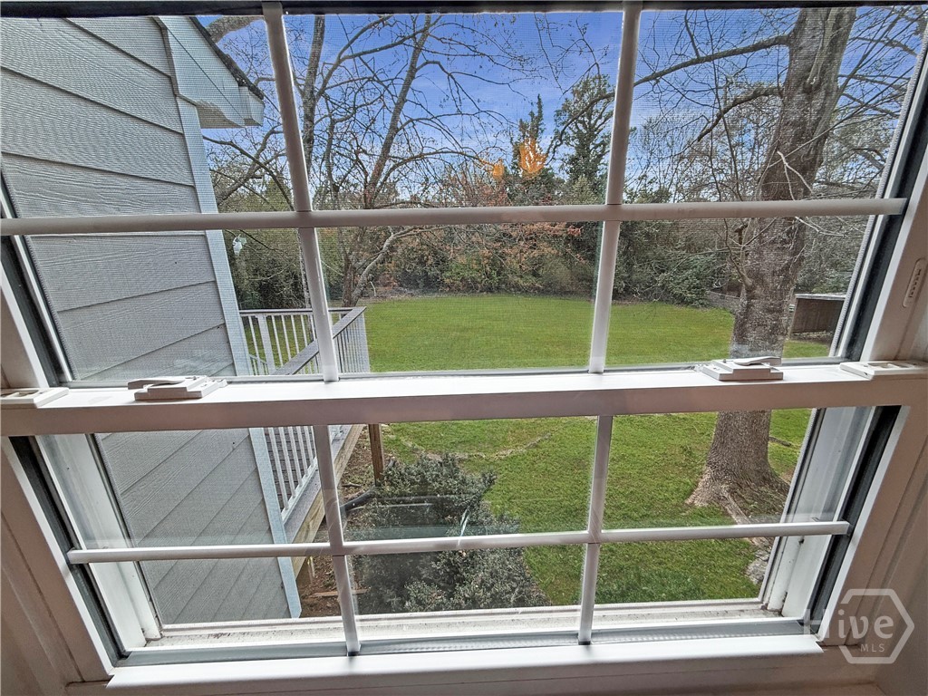 View to the backyard from the Kitchen Window