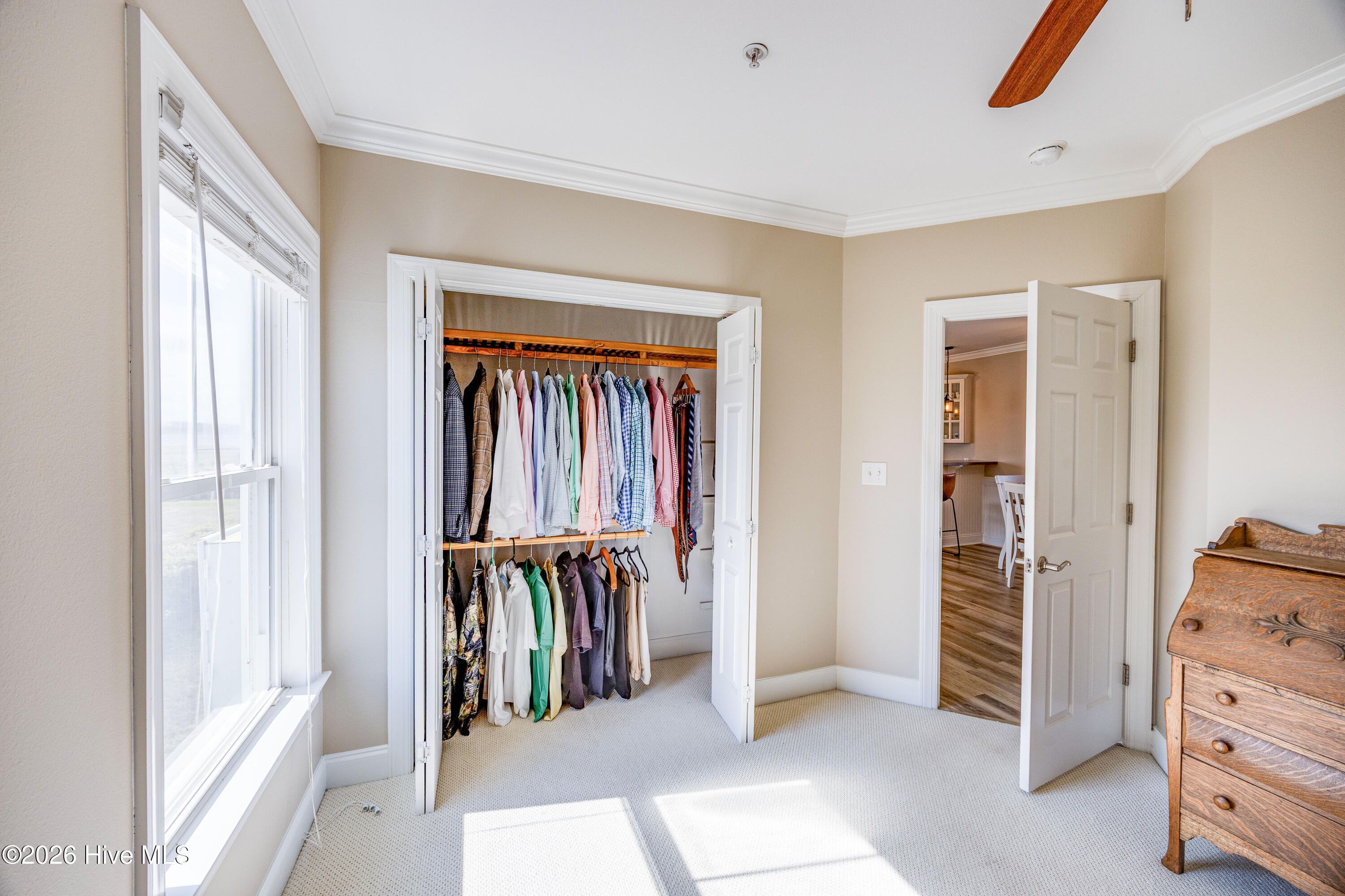 Lots of light and a spacious closet
