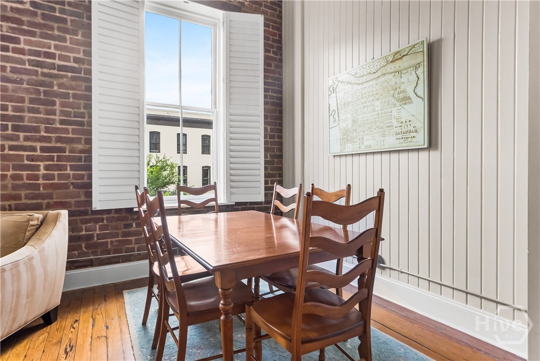 Rich hardwood flooring.