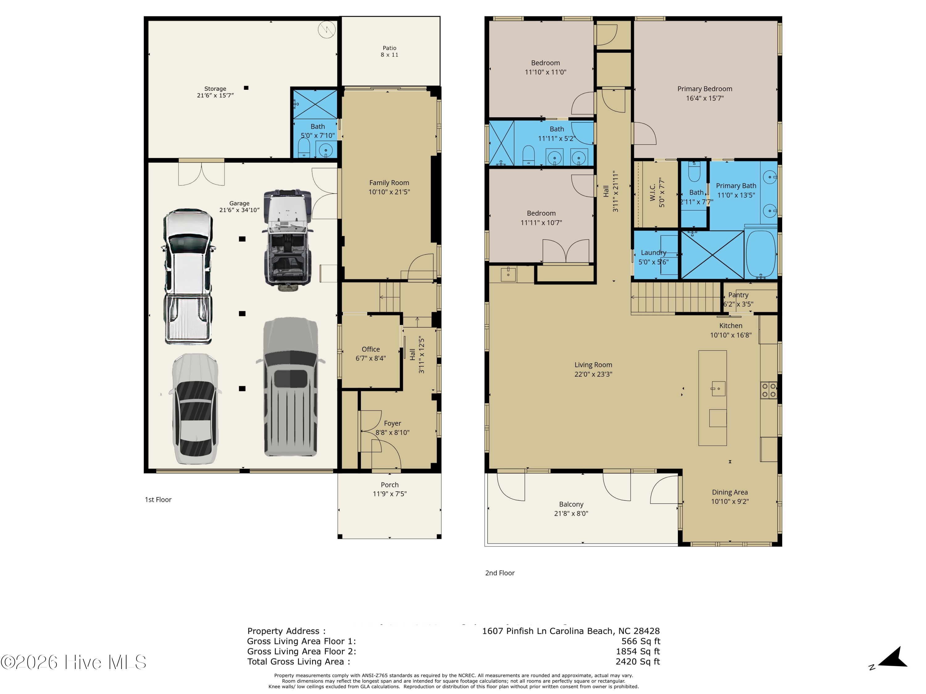 Exterior photo of 1607 Pinfish Lane, Carolina Beach, NC 28428. MLS: 100564294