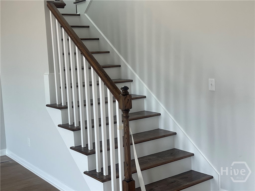 Hand Stained Wood Stairs