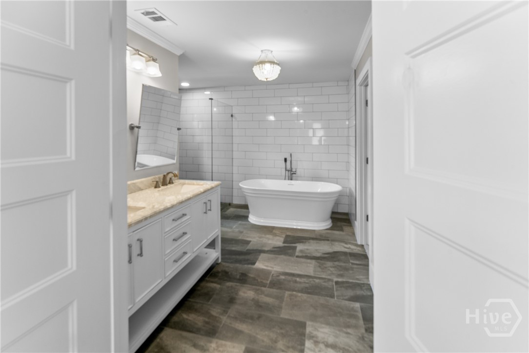 spacious master bath
