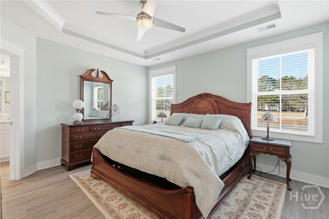 Primary suite with tray ceiling