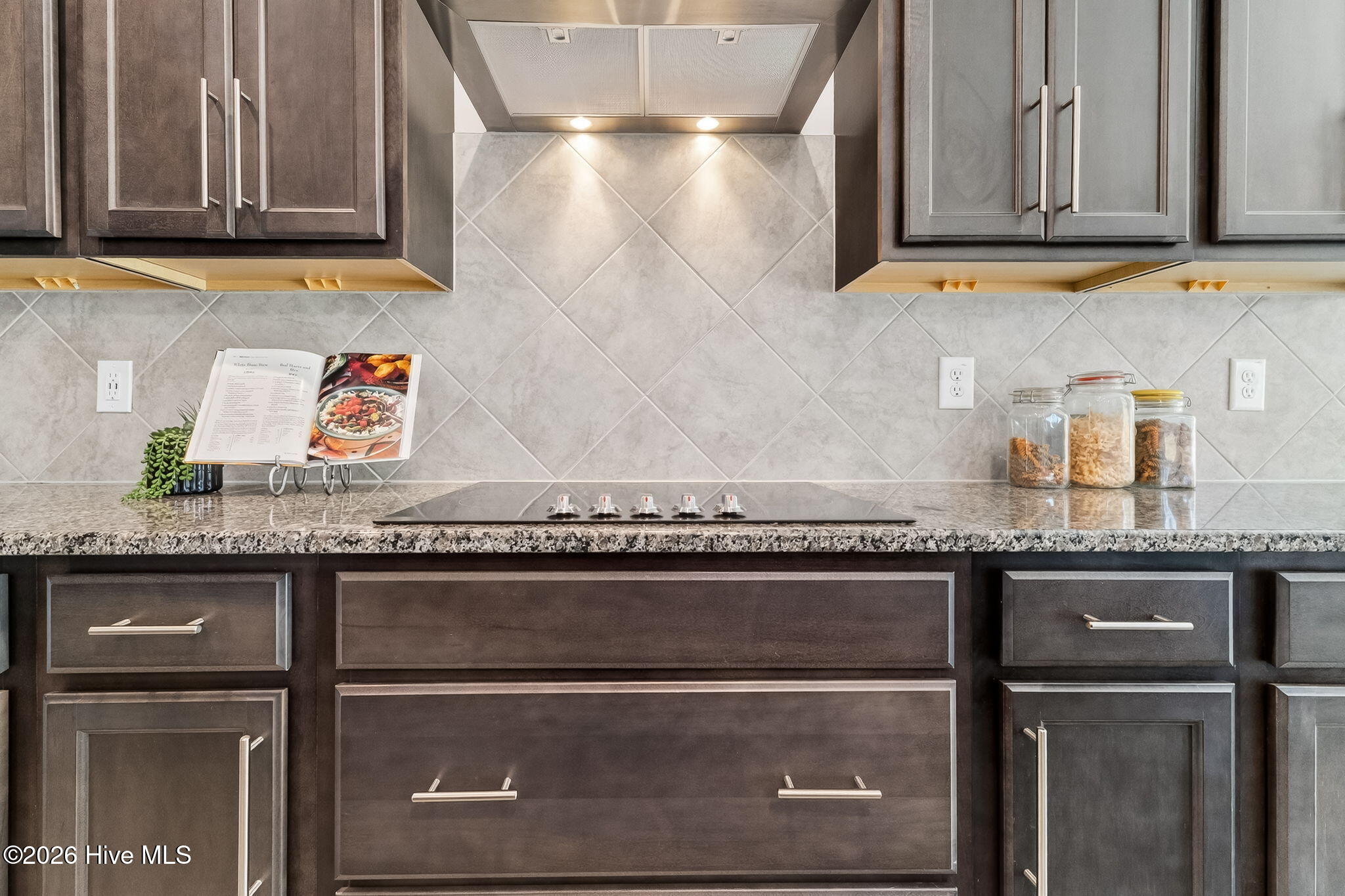 Vented Hood with 5 Burner Cook Top