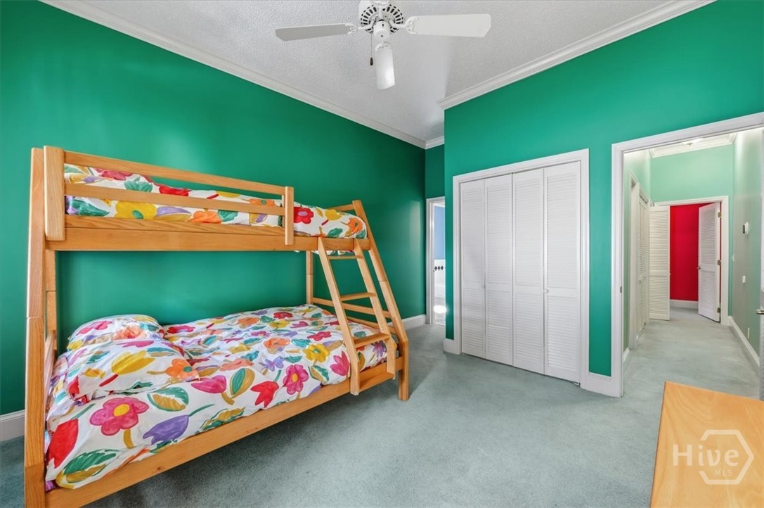 Guest Bedroom #1 with lighted deep closet