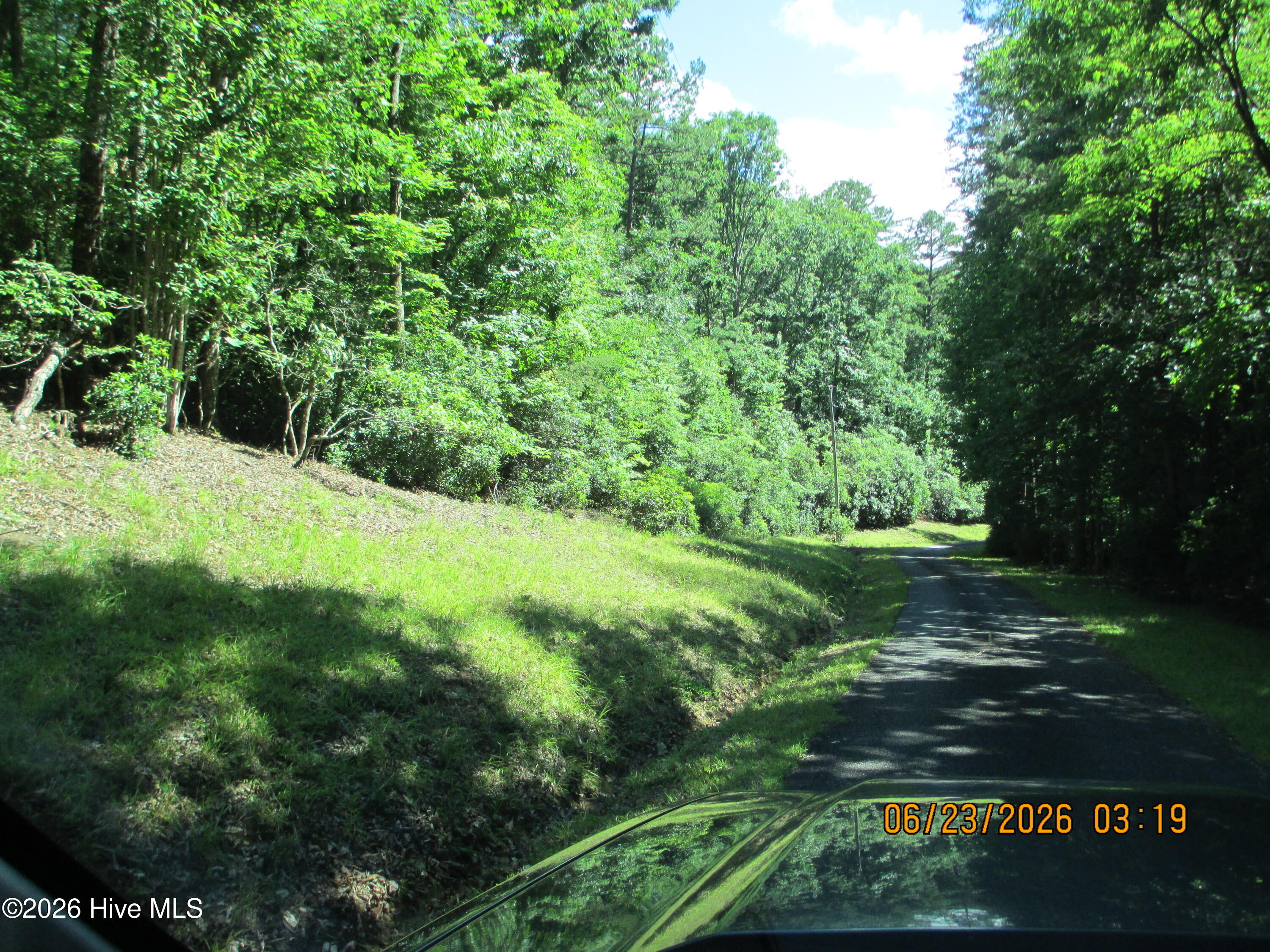 Road in the back of property