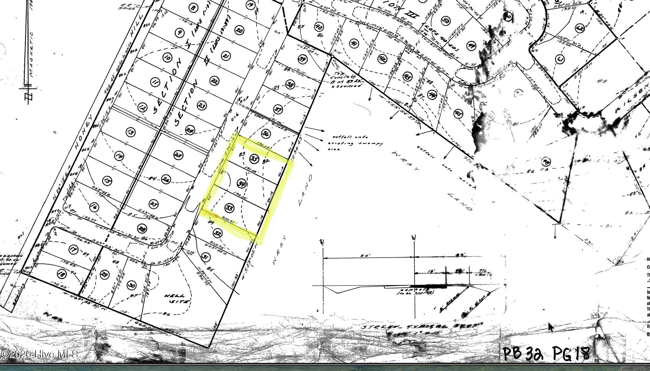 Original Plat Map for Subdivision