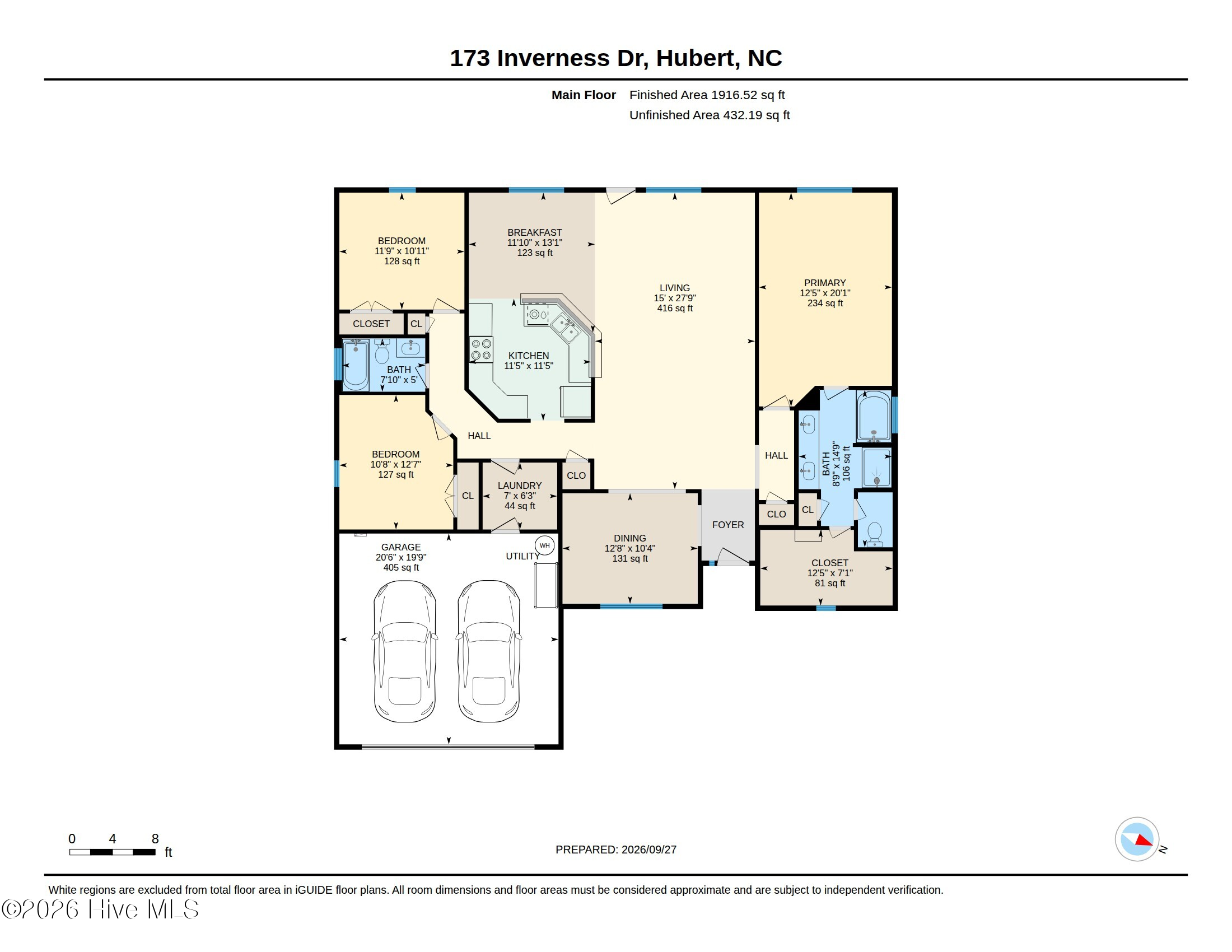 Exterior photo of 173 Inverness Drive, Hubert, NC 28539. MLS: 100606563