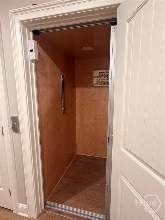 Elevator from ground floor to third floor.