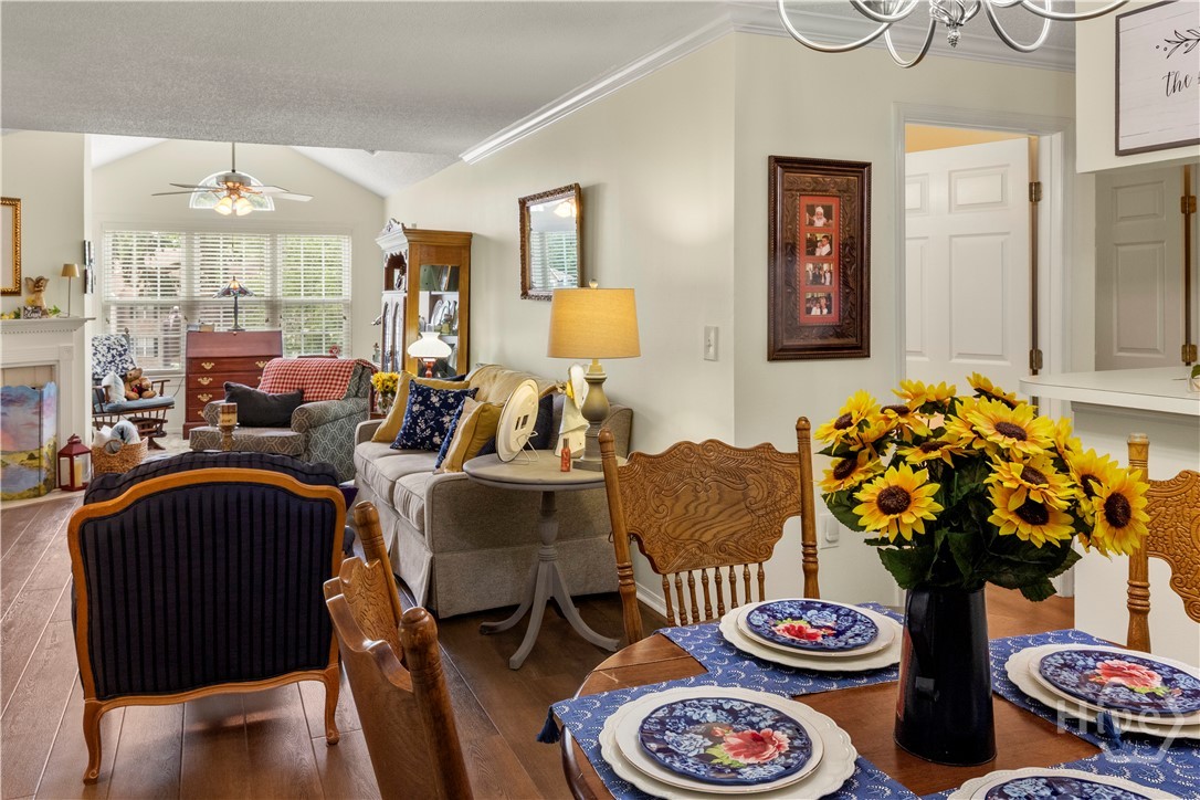 Dining area open to the living room