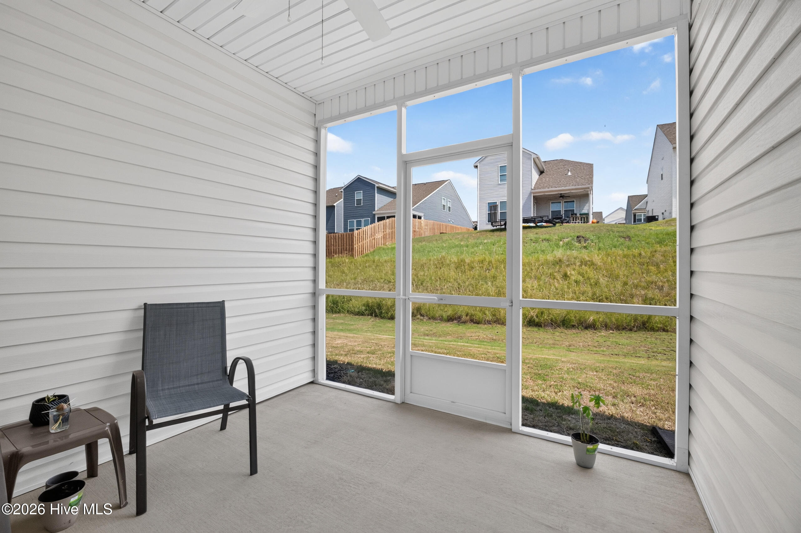 Screened rear porch