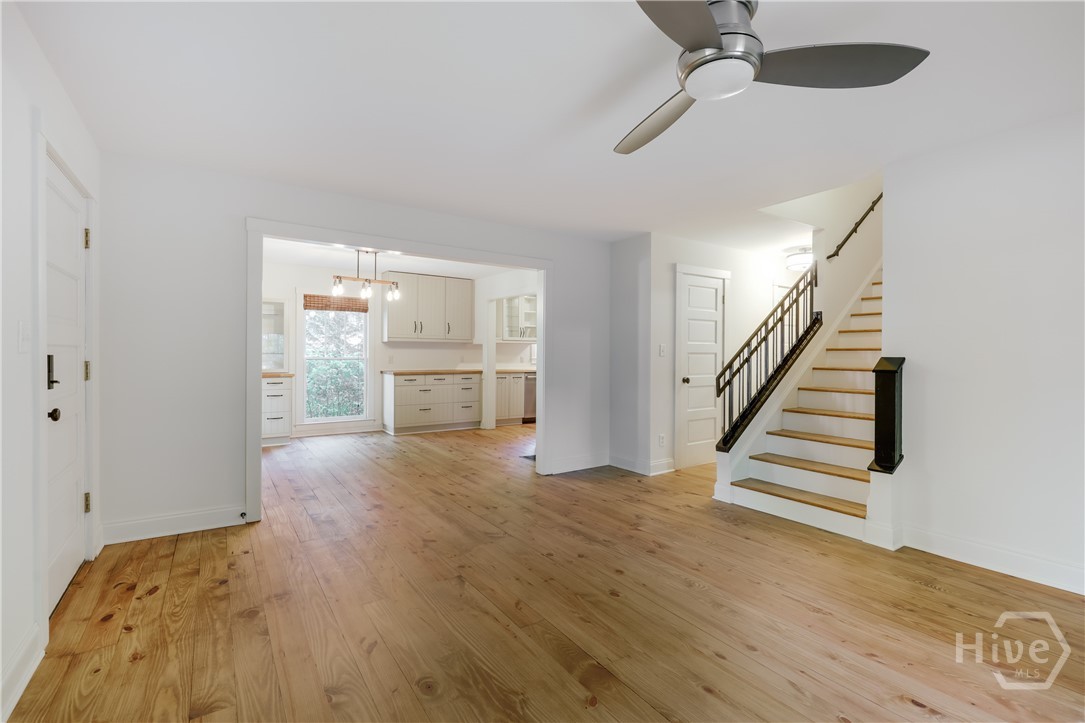 knotty pine hardwoods were just sanded and stained