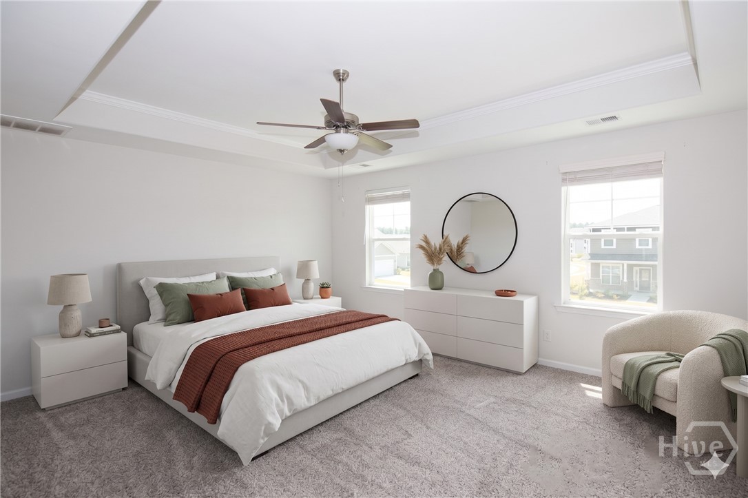 Virtually Staged Primary Bedroom
