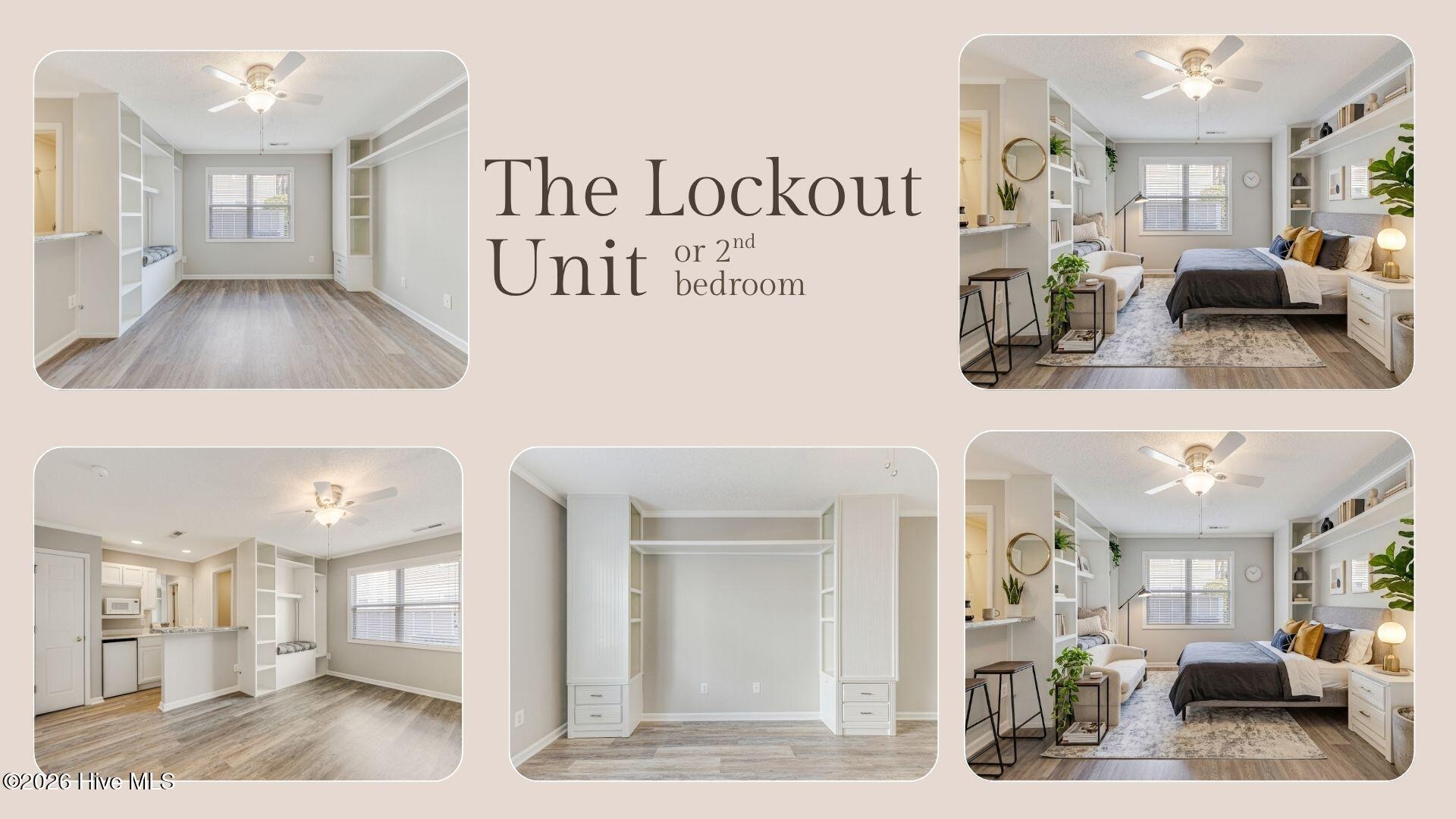 The lock out unit or second bedroom and decorating ideas.