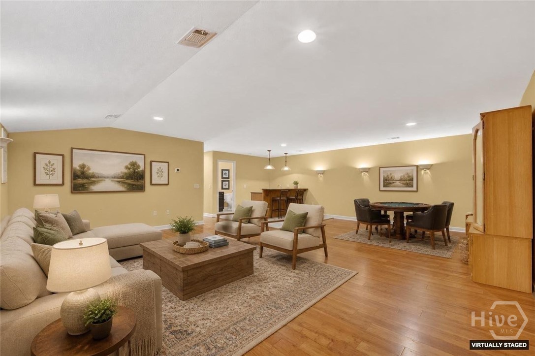 Virtually staged media/bonus room
