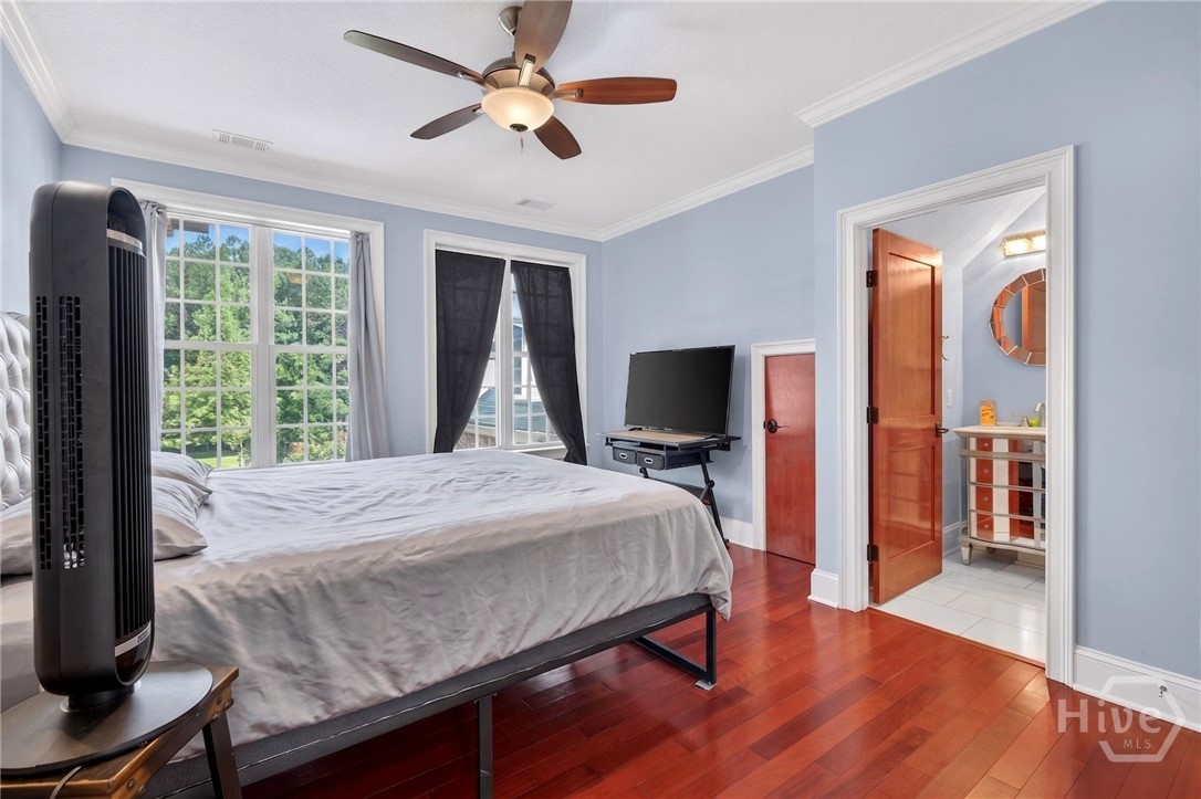 2nd floor bedroom w/ ensuite bath, virtually decluttered