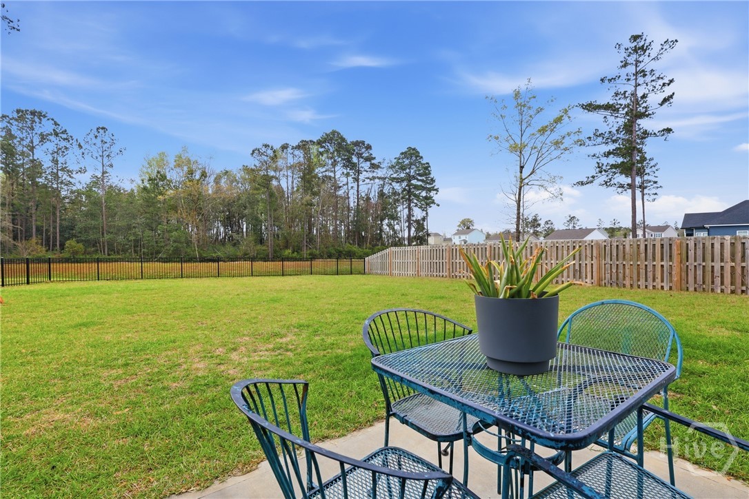 Spacious backyard