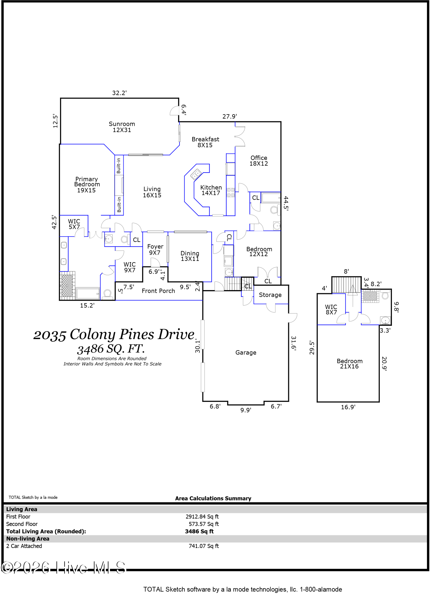 Exterior photo of 2035 Colony Pines Drive, Leland, NC 28451. MLS: 100607359