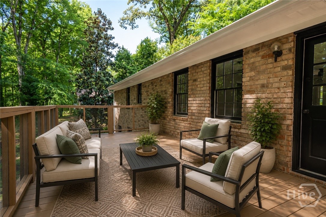 Virtually staged patio