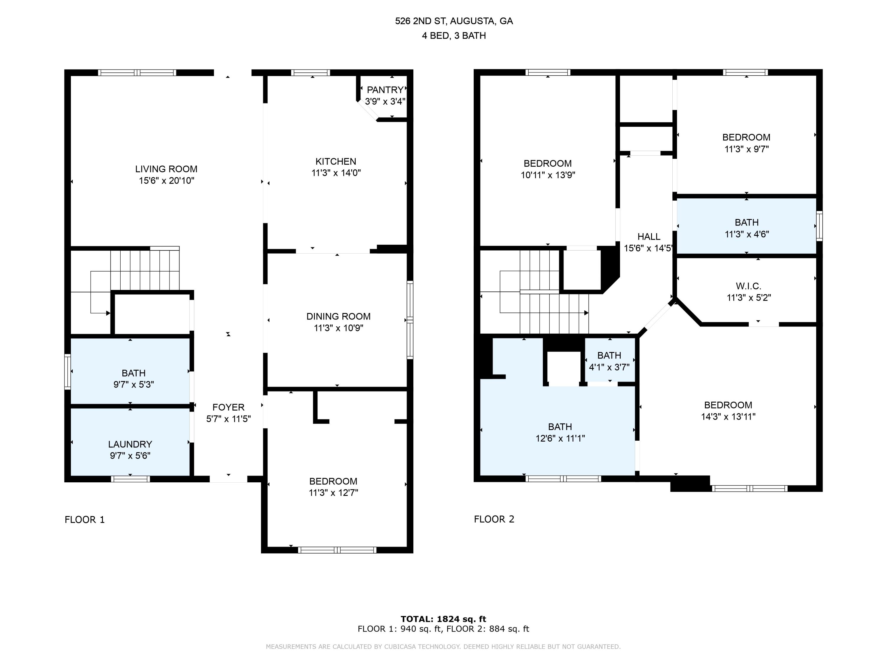526 2nd St Floor Plan w dimensions