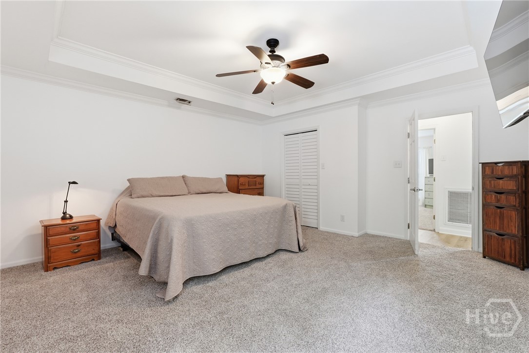 Primary Bedroom is grand and spacious.