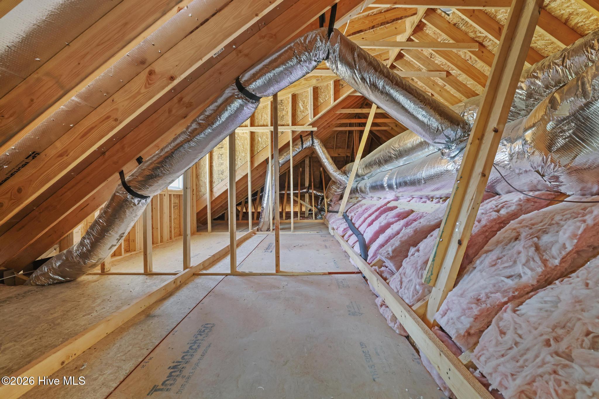 Floored walk-in attic