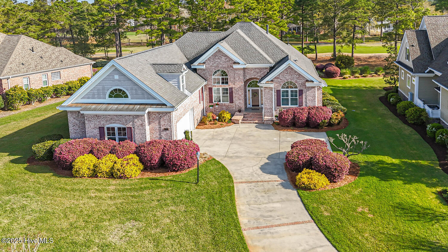 Beautiful low-maintenance brick home with amazing curb appeal and mature landscaping. This gem sits on a private .52/acre cul-de-sac lot with golf & pond views. Gorgeous hardwood floors and high ceilings greet you as you enter with natural light pouring in from the glass in the back. Split floor plan with ample privacy for all with the primary bedroom on one side and the 2 guest bedrooms on the other. Large primary bedroom has a linen closet, 2 walk-in closets, 2 separate vanities/sinks, a soaking tub, & a walk-in shower. The kitchen is light & bright with recessed lighting, white cabinets, granite counters, & a large pantry. Formal dining room for special occasions and a breakfast nook for daily use. A powder room and large laundry room with ample cabinets complete the 1st floor. Spacious bonus room upstairs could be used as an office/den, a craft room, an entertainment/TV room, or even a guest overflow bedroom. Large screened-in porch out back with EZ Breeze windows to watch the hackers go by from afar. The porch also has a split unit for the few warm/cool months in Coastal NC. Grilling patio and a trex deck complete the beautiful ambiance offered out back. This home has all of the rooms you'll need and on a rare private setting, cul-de-sac, and fairway to green golf views of the 4th hole of Panther's Run Golf Course. Encapsulated crawl space with a commercial dehumidifier for added peace of mind. Great central and quiet location in the community. Ocean Ridge is widely regarded as the premier community in the Coastal Carolinas with beautiful homes, mature landscaping, and top notch amenities. The new (2nd) amenity center is now open with another clubhouse, party rooms, an outdoor pool, and pickleball courts. The Plantation Clubhouse has 2 fitness rooms, a huge outdoor pool, heated indoor pool, sauna, steam room, jacuzzi, and pickleball courts. A community garden, 4 golf courses, & a private beach clubhouse on Sunset Beach. Ocean Ridge has something for everyone!