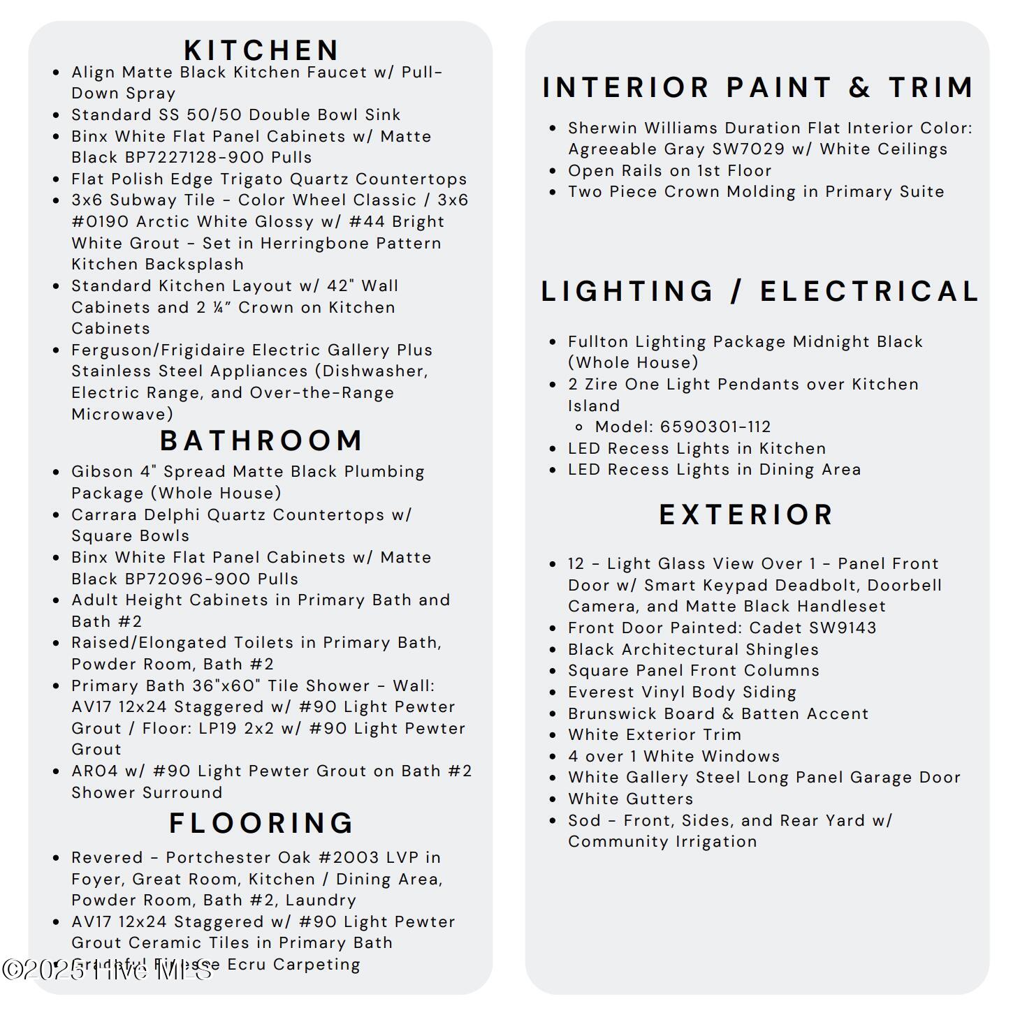 Upgraded Finish Package