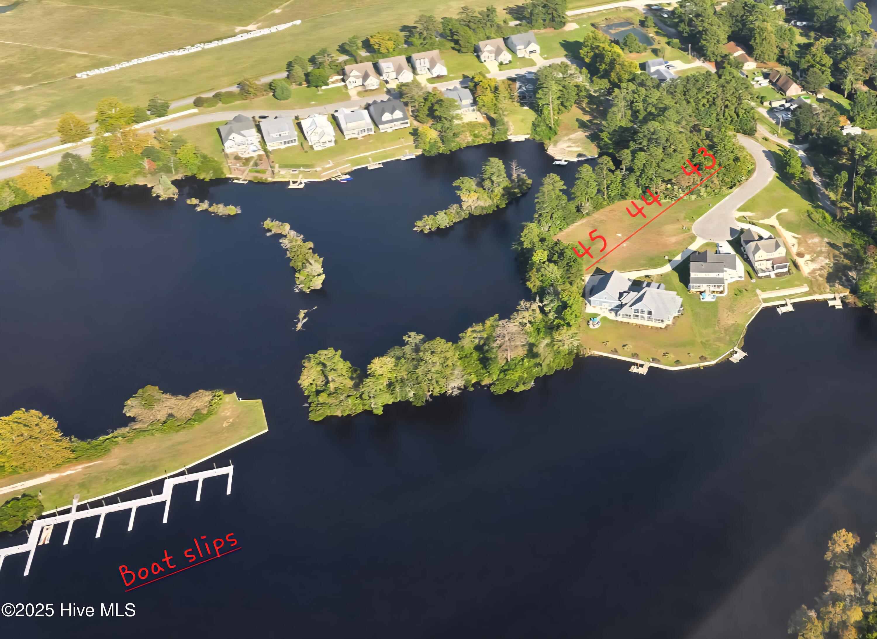 Aerial water and subdivision views