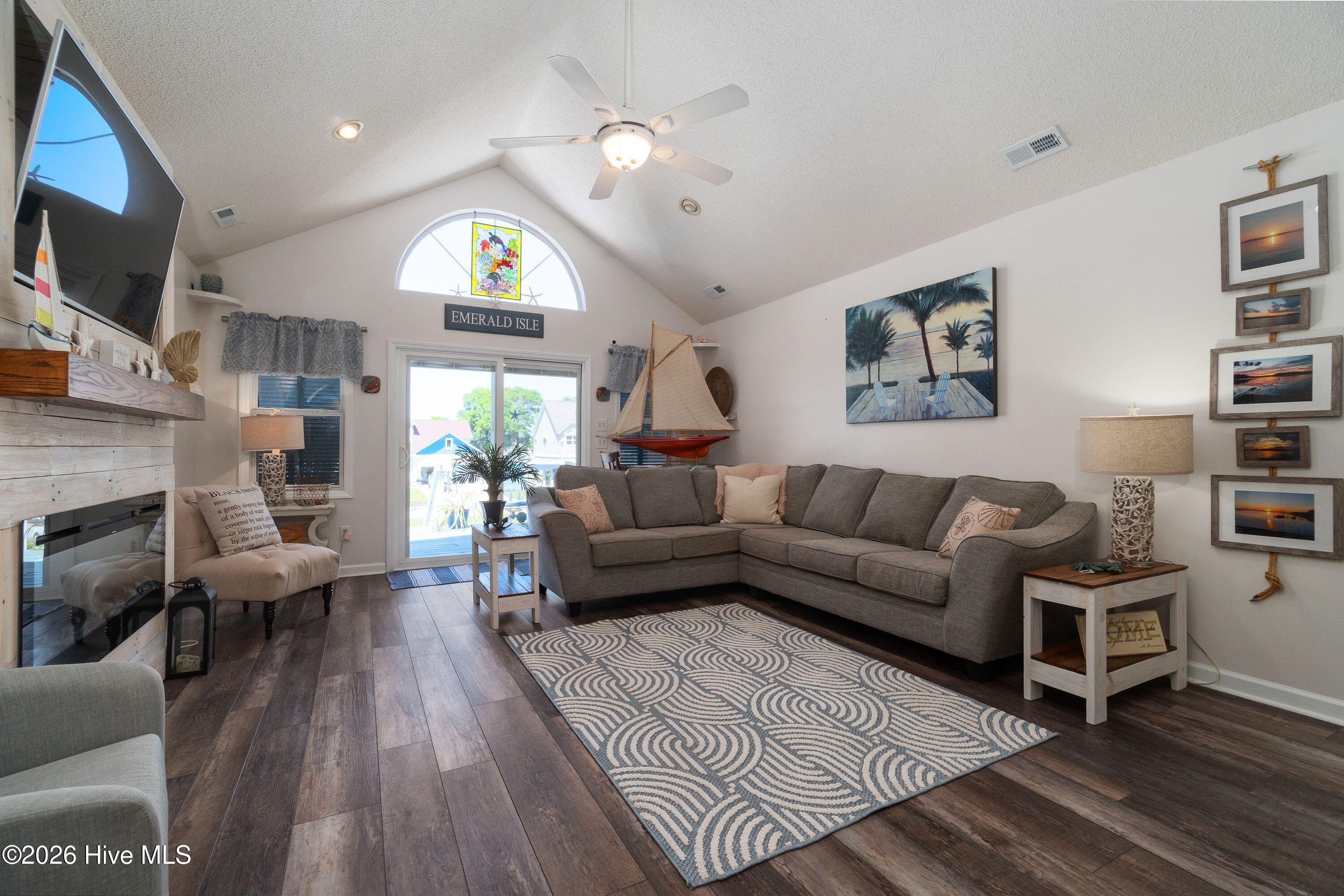 Large Great room -living space with walkout to front deck for amazing views!