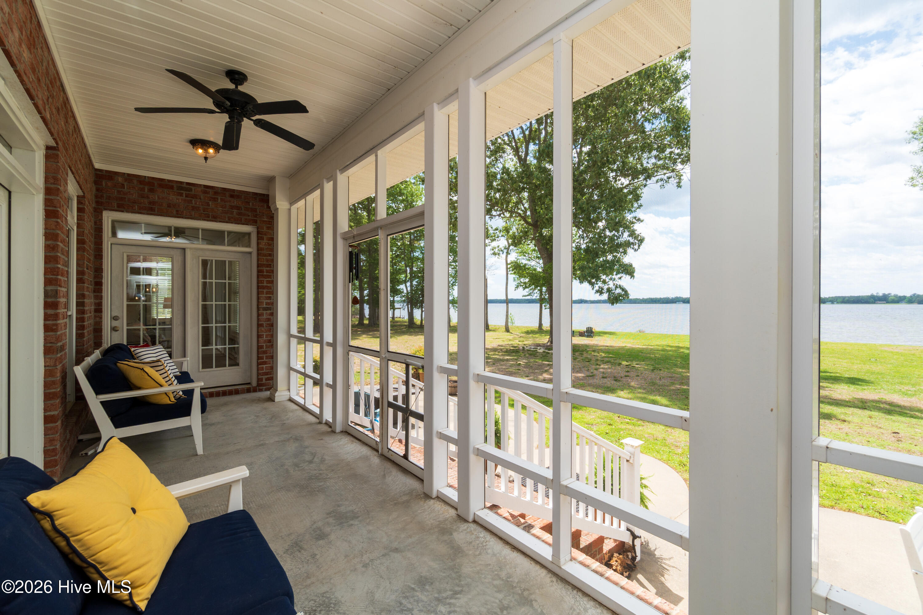Screened back porch