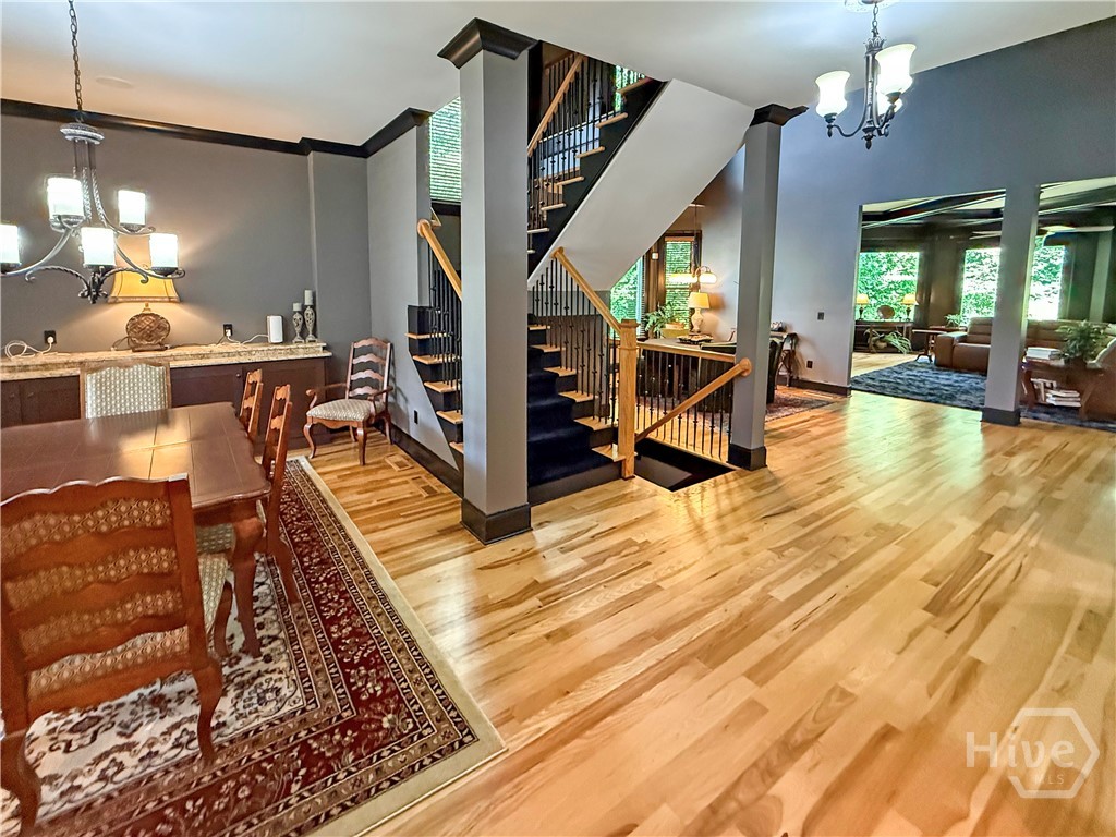 Open Floor Plan with beautiful hardwood floors