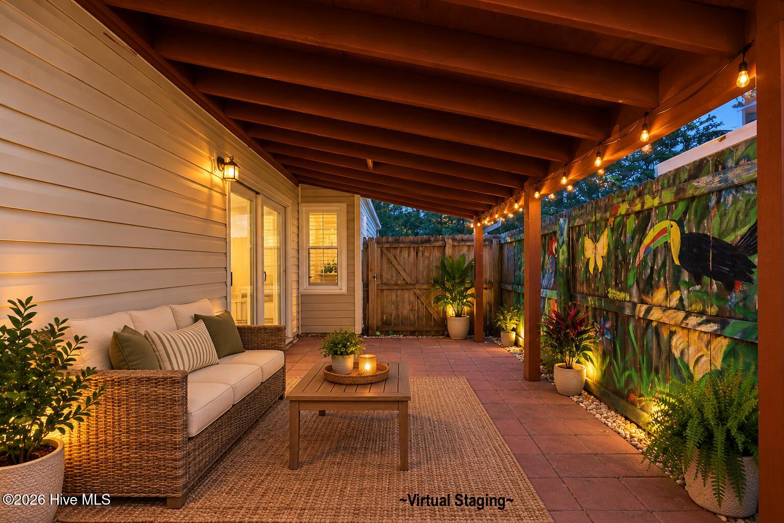 Virtually Staged back patio