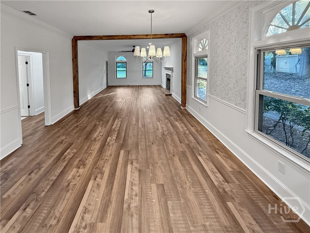 Look from Kitchen to Dining Room area and Great Ro