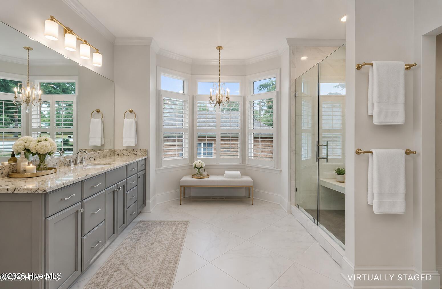 Virtually Staged - Owners Bathroom