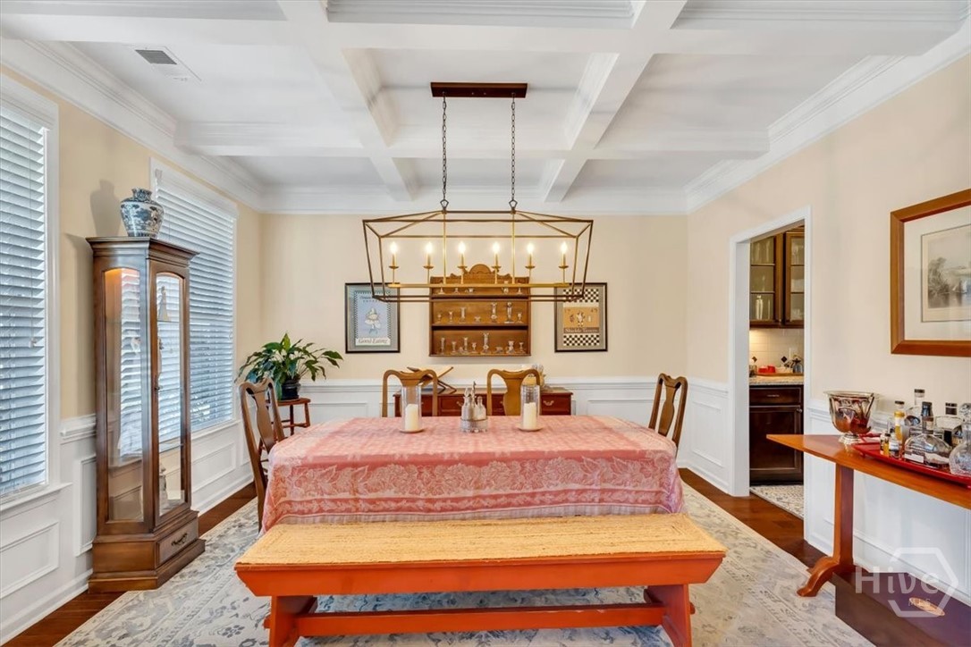 Beautiful coffered ceiling